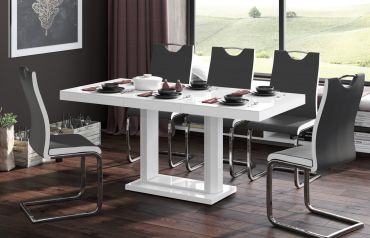 Stół rozkładany QUADRO 120 - Biały / Biały